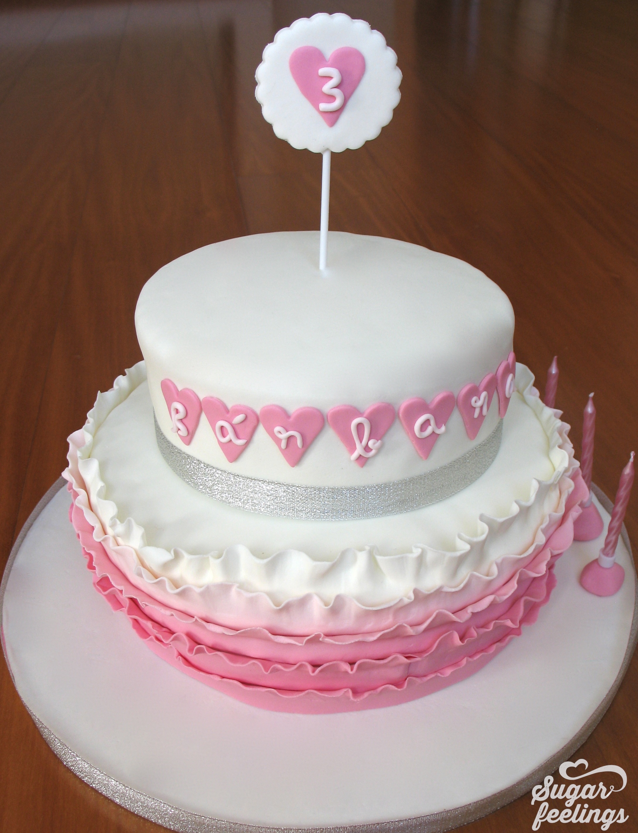 Ruffle pink cake