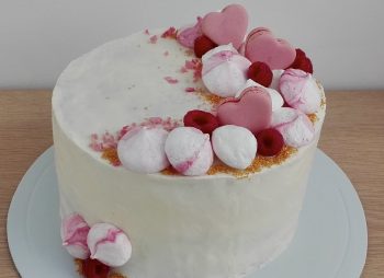 Simple cake & macarons & meringues